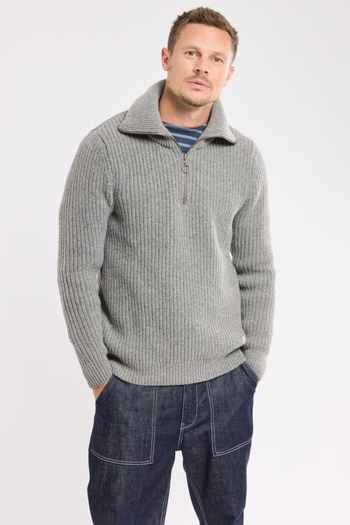 Heritage zip-neck jumper - wool - Armor-lux - 6