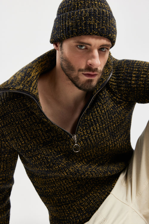 Zip-neck jumper - wool - Armor-lux - 3