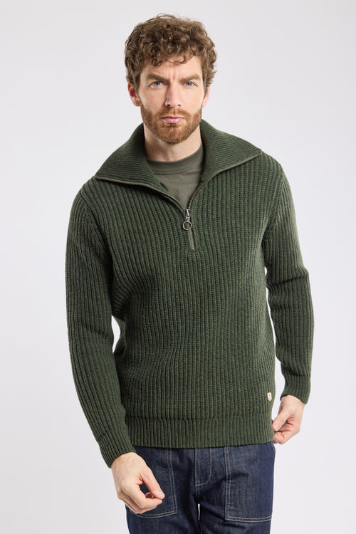 Heritage zip-neck jumper - wool - Armor-lux - 1