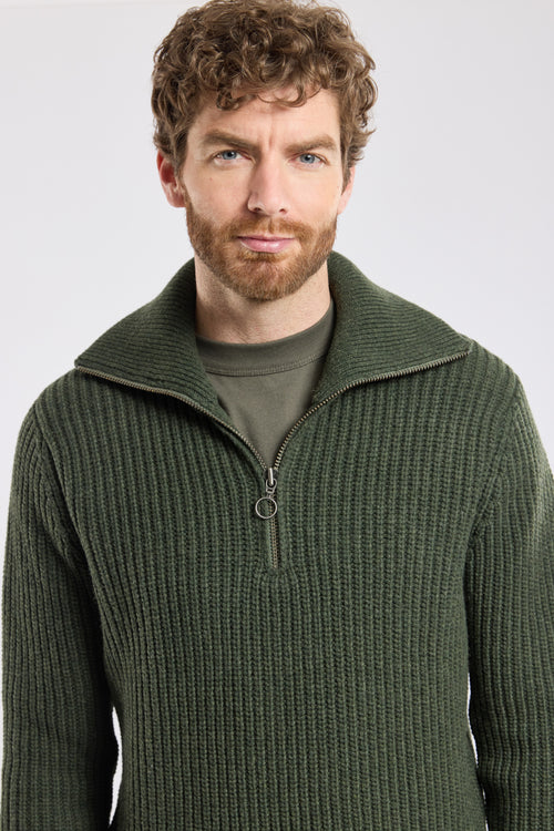 Heritage zip-neck jumper - wool - Armor-lux - 2