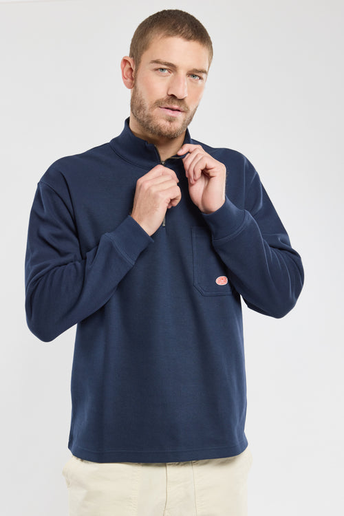 Sweatshirt with zipped collar - thick cotton - Armor-lux - 4