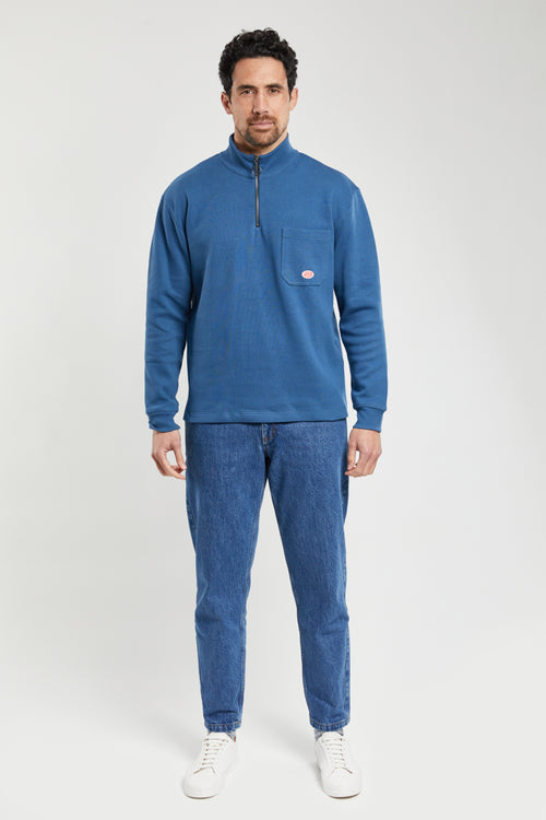 Heritage zip-neck sweatshirt – organic cotton - Armor-lux - 4