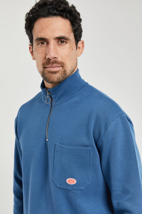 Heritage zip-neck sweatshirt – organic cotton - Armor-lux - 2