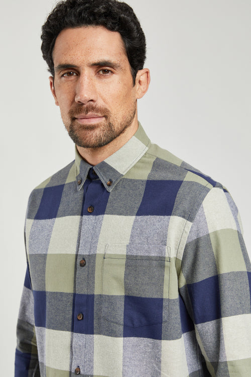 Chemise à carreaux droite Héritage - coton flanelle - Armor-lux - 2