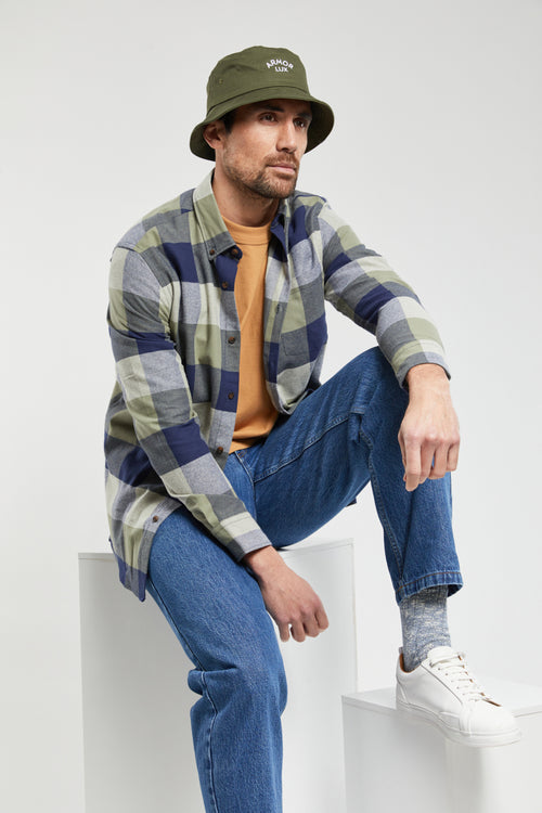 Chemise à carreaux droite Héritage - coton flanelle - Armor-lux - 4