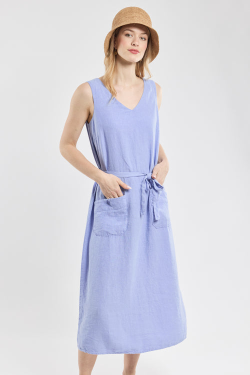 Sleeveless dress - linen - Armor-lux - 5