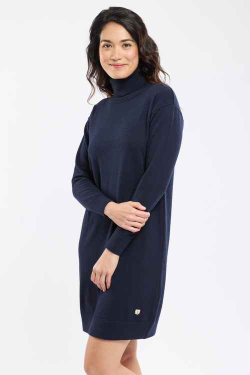 Heritage turtleneck dress - wool and cashmere - Armor-lux - 3