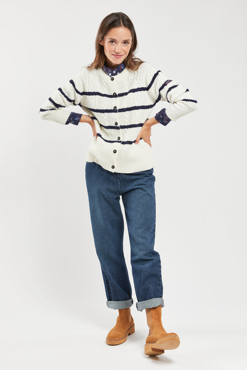 Gestreifte Strickjacke - Armor-lux - 4