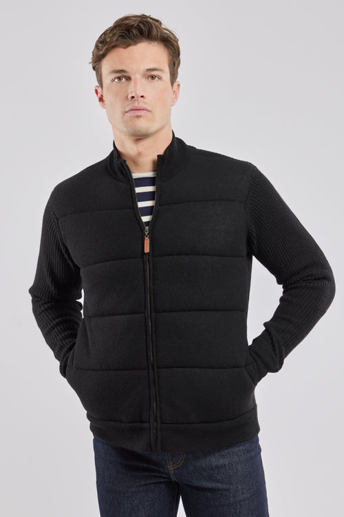Quilted knit jacket - wool - Armor-lux - 1