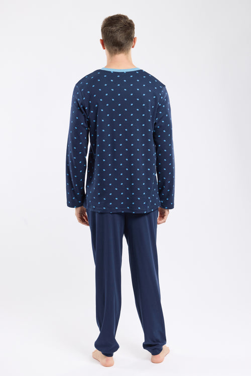 Pyjama jogging micromotifs - coton épais - Armor-lux - 3