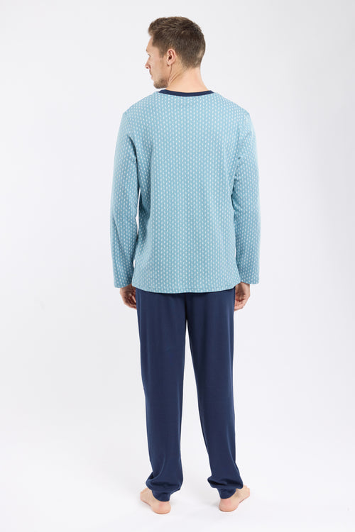 Pyjama jogging micromotifs - coton épais - Armor-lux - 3