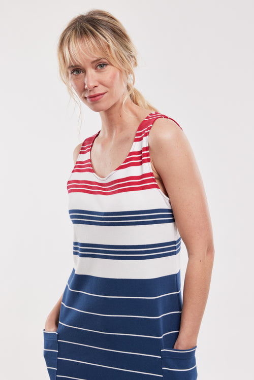 Loungewear sleeveless dress - thick cotton - Armor-lux - 3