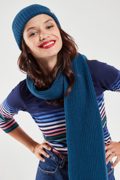 Striped scarf - Lambswool - Armor-lux - 2