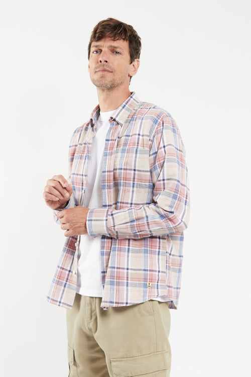 Chemise à carreaux - coton et lin - Armor-lux - 2