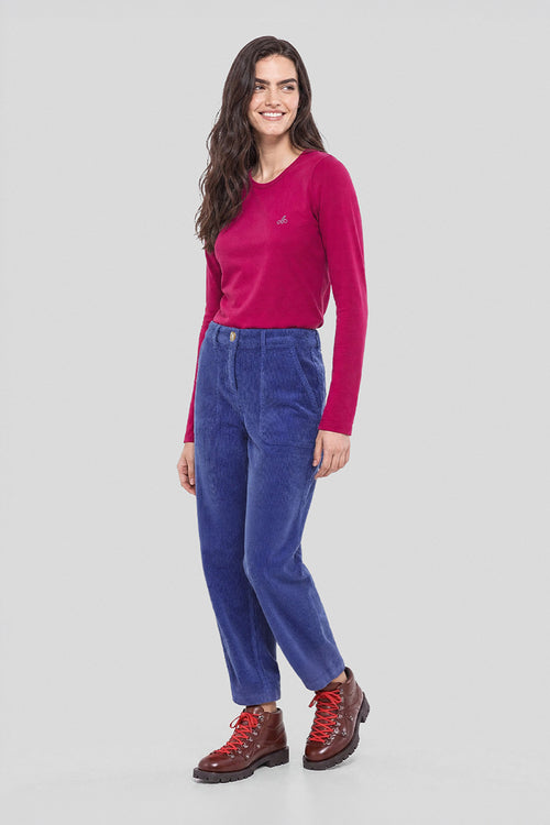 Straight-cut velvet trousers - cotton - Armor-lux - 1
