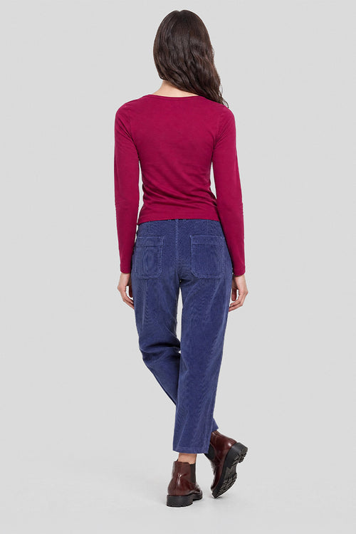 Straight-cut velvet trousers - cotton - Armor-lux - 3
