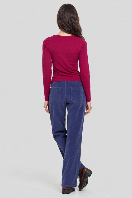 Straight-cut velvet trousers - cotton - Armor-lux - 3