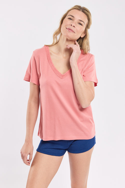 Loungewear T-shirt - cotton and modal - Armor-lux - 3