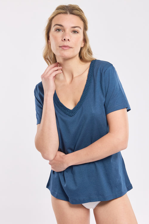 Loungewear T-shirt - cotton and modal - Armor-lux - 2