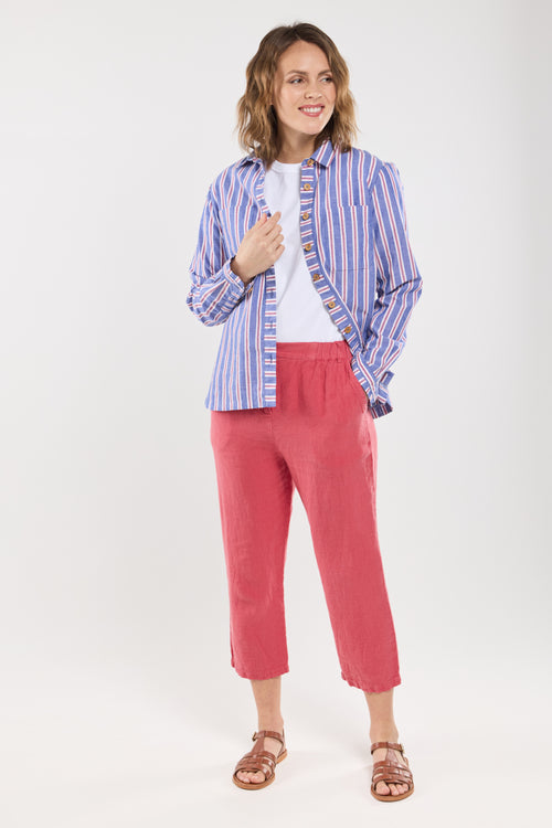 Capri trousers with elasticated waist - linen - Armor-lux - 6