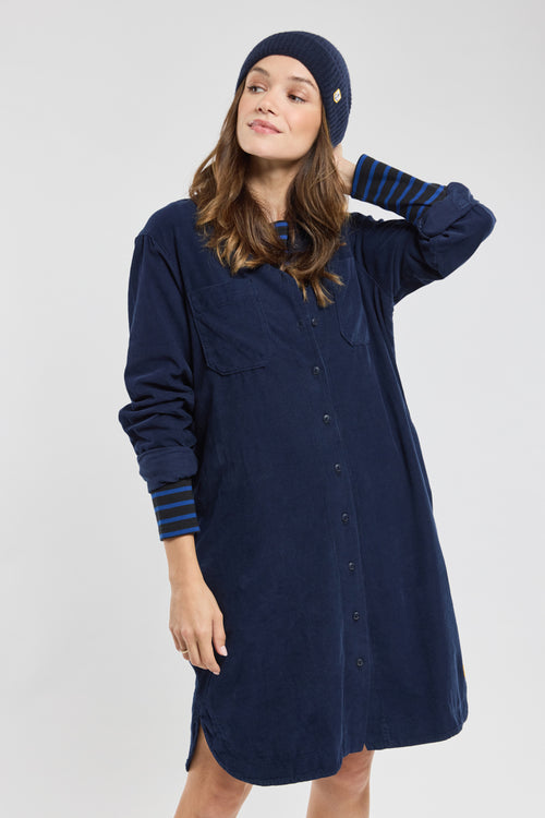 Hemdblusenkleid aus Samt – Baumwolle - Armor-lux - 1