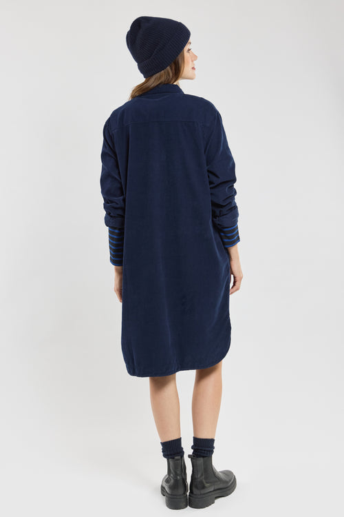 Hemdblusenkleid aus Samt – Baumwolle - Armor-lux - 4
