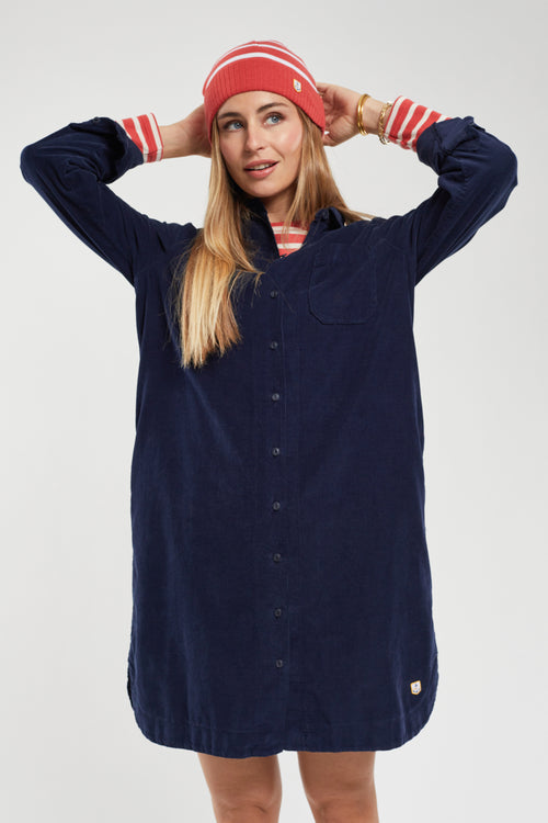 Robe chemise en velours - coton - Armor-lux - 1