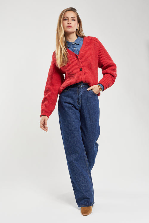 Ribbed cardigan - wool - Armor-lux - 3