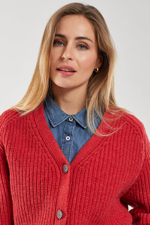 Ribbed cardigan - wool - Armor-lux - 2