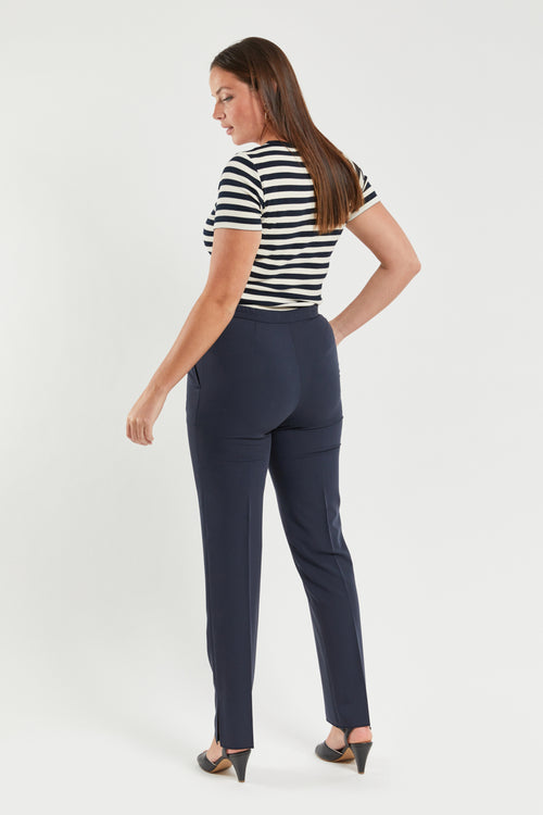 Fitted bi-stretch trousers with pleat - Armor-lux - 2