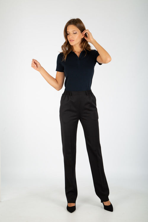 Straight bi-stretch trousers with pleat - Armor-lux - 1