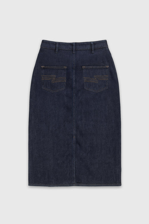 Squaw Jeansrock gerader Schnitt - Baumwolle - Armor-lux - 2