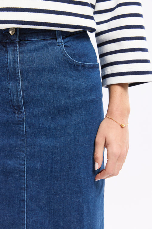 Squaw straight cut denim skirt - cotton - Armor-lux - 2