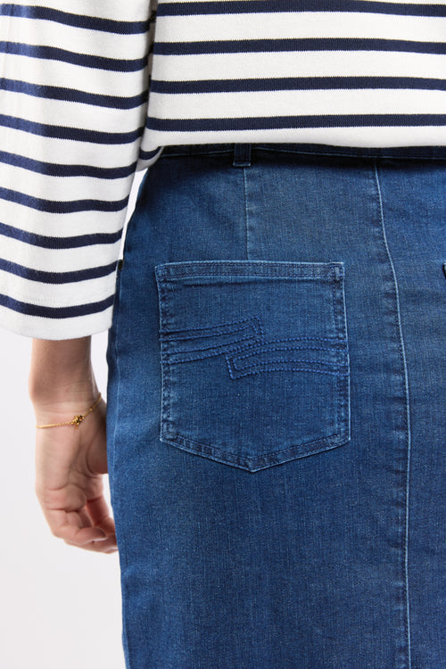 Squaw Jeansrock gerader Schnitt - Baumwolle - Armor-lux - 4