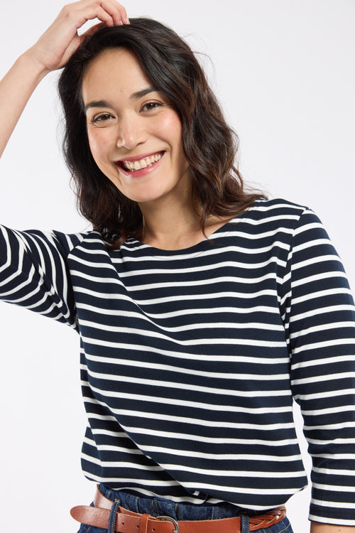 Marinière manches 3/4 - coton épais - Armor-lux - 2