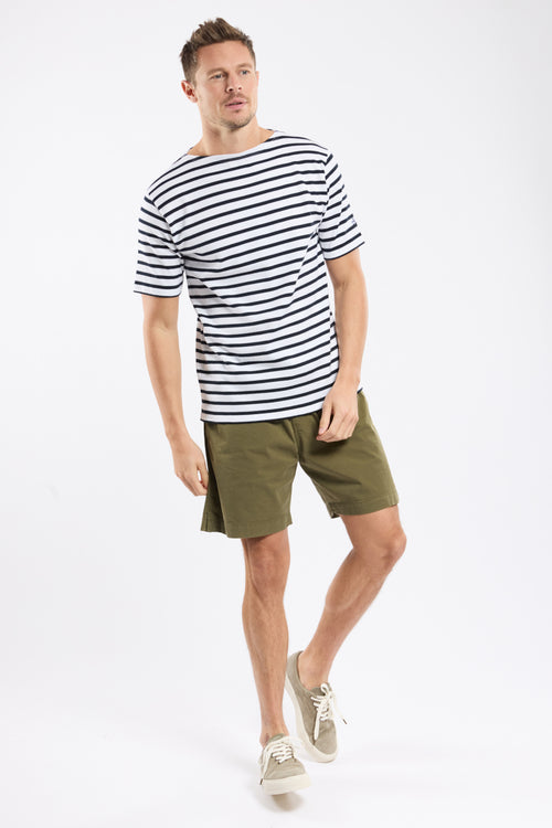 Short-sleeved striped shirt - rustic cotton - Armor-lux - 3