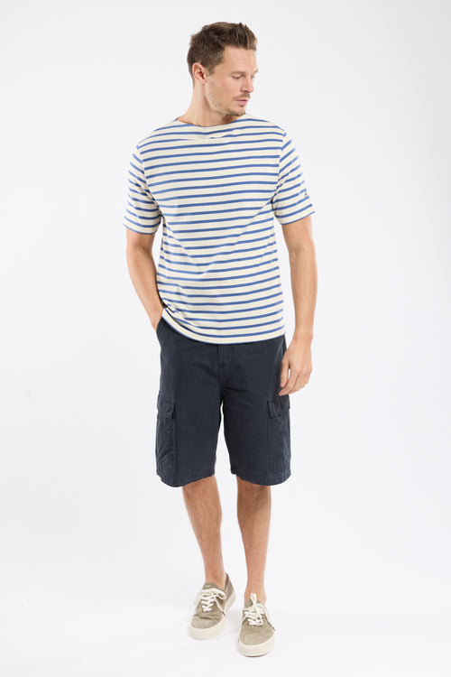 Short-sleeved striped shirt - rustic cotton - Armor-lux - 3