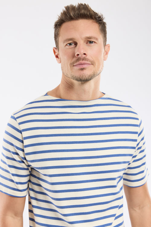 Short-sleeved striped shirt - rustic cotton - Armor-lux - 2
