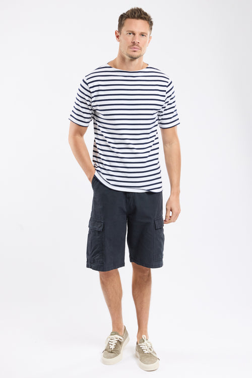 Short-sleeved striped shirt - rustic cotton - Armor-lux - 3