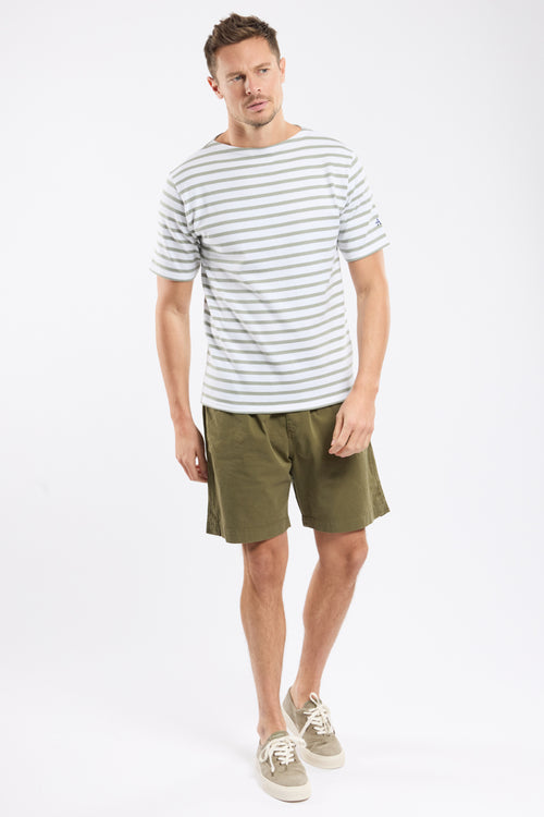 Short-sleeved striped shirt - rustic cotton - Armor-lux - 3