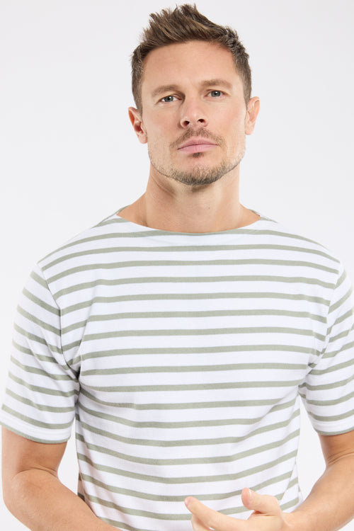 Short-sleeved striped shirt - rustic cotton - Armor-lux - 2