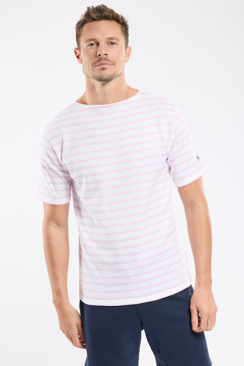 Short-sleeved striped shirt - rustic cotton - Armor-lux - 1