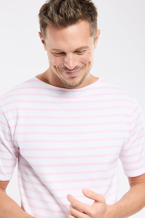 Short-sleeved striped shirt - rustic cotton - Armor-lux - 2