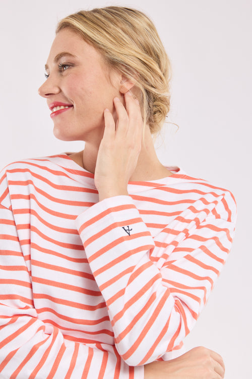 Cropped Breton striped shirt - thick cotton - Armor-lux - 2