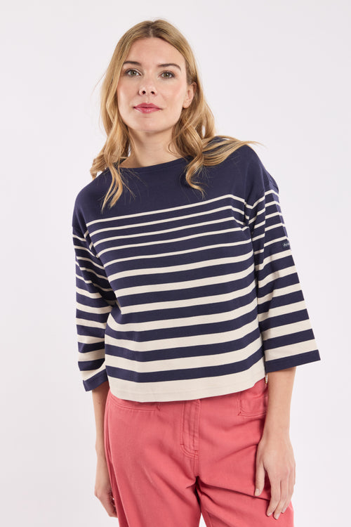 Breton striped shirt with 3/4-length sleeves – cotton - Armor-lux - 1