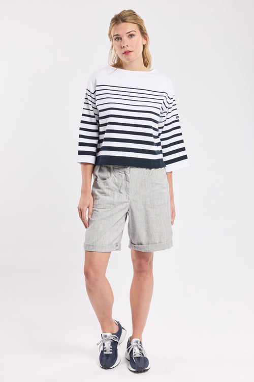 Breton striped shirt with 3/4-length sleeves – cotton - Armor-lux - 2