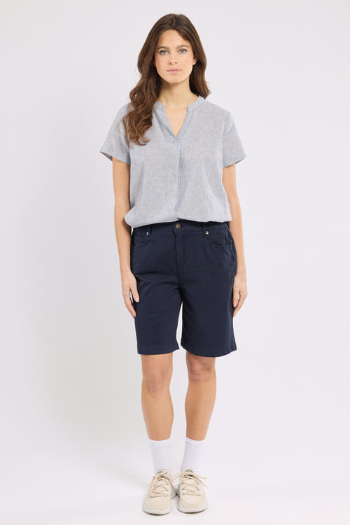 LINORA Bermuda shorts with elasticated waist - cotton - Armor-lux - 5