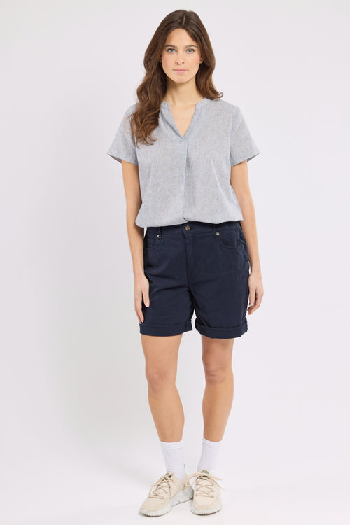 LINORA Bermuda shorts with elasticated waist - cotton - Armor-lux - 1