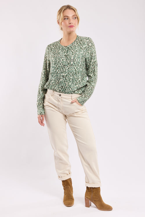 Bedruckte Bluse CAPUCINE - Lyocell und Leinen - Armor-lux - 4