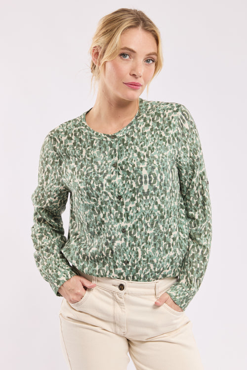 Bedruckte Bluse CAPUCINE - Lyocell und Leinen - Armor-lux - 5